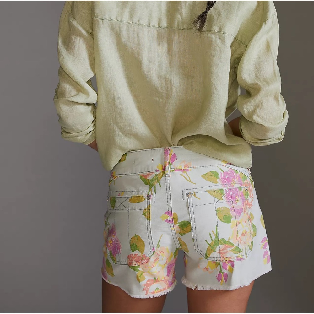 Anthropologie Pilcro The Wanderer Low-Rise Floral Shorts Size 29 - Picture 3 of 14